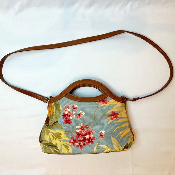 Fossil Bags Vintage Fossil Floral Canvasleather Crossbody Poshmark